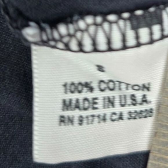 AG Adriano Goldschmied Women’s Deep V-Neck Cotton Short Sleeve Tee Black Small - Picture 6 of 10